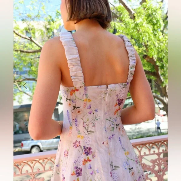 Aqua Blu Floral A-Line Maxi Skirt - Picture 4 of 5